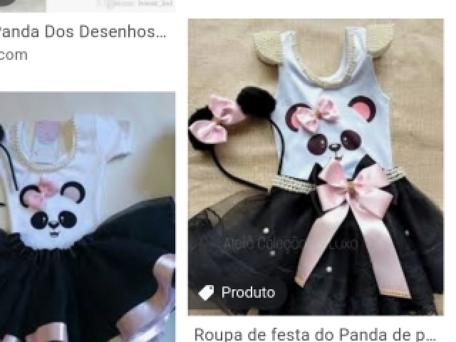 Uma roupa de panda