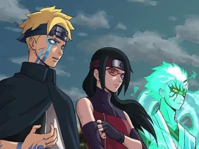 Boruto, sarada e mitzuki