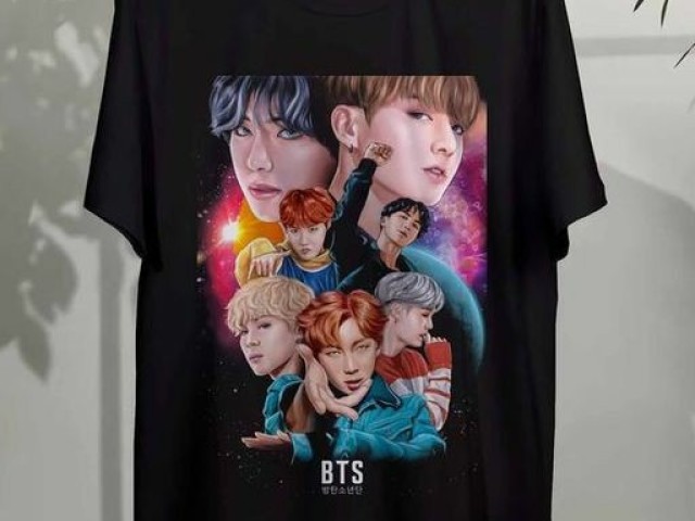 Camisa de K-pop ou Anime