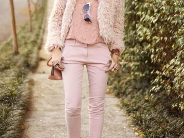 Um look de frio rosa