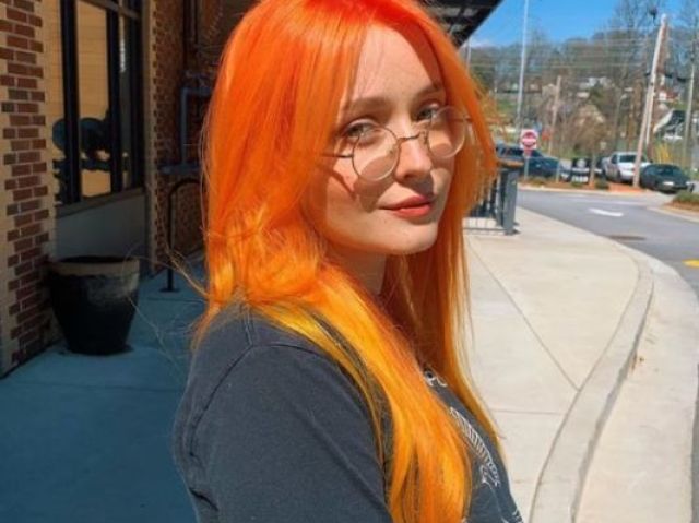 Cabelo laranja longo