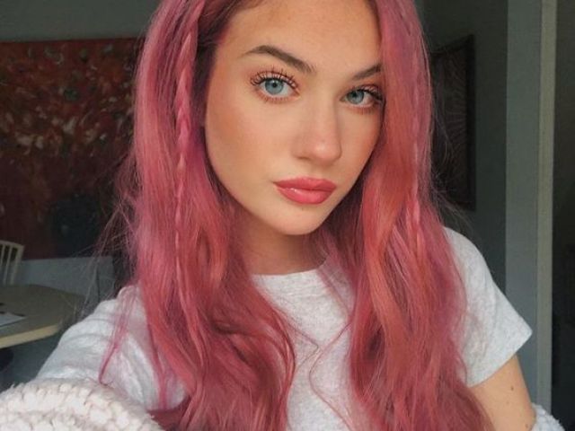 Cabelo rosa longo