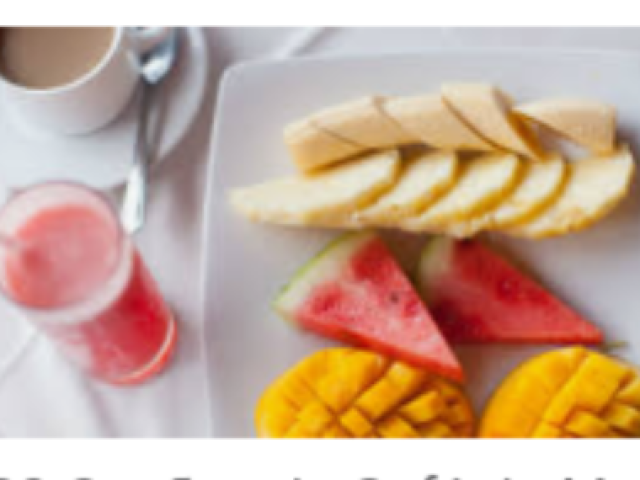 Apenas suco (ou café) com frutas