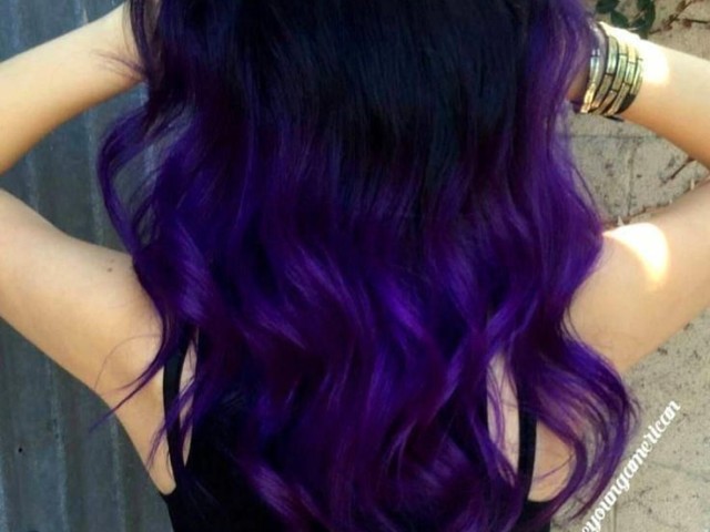 Preto com roxo nas pontas?