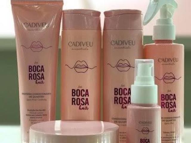 Produtos de cabelo da Boca Rosa