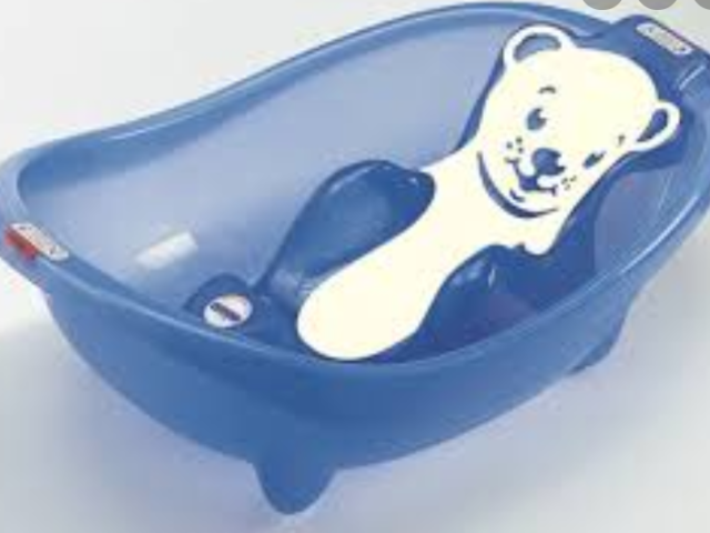 Banheira de urso azul