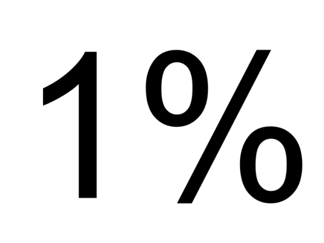 1%