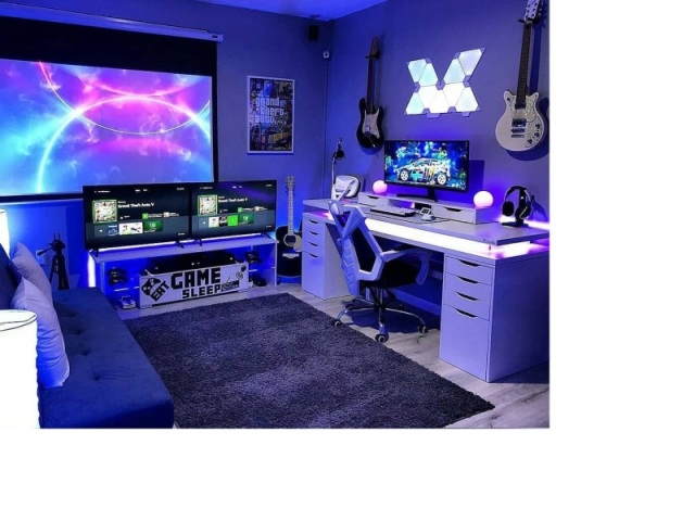 Quarto Gamer Azul