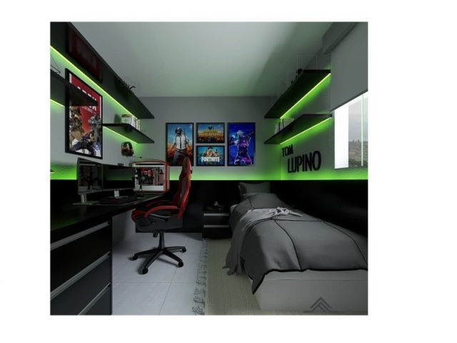 Quarto Gamer Verde