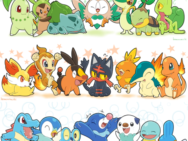 chamender,bulbasauro,squitle,chicorita,totodile,c
endaquil,treeco,chichar,tortuegle,tepig,snyvi,awshoatw,fronkie,litle e ralotw