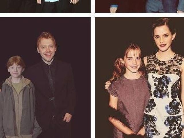 Emma Watson (hermaione)
(Harry)
Rupert Grint(Ron)