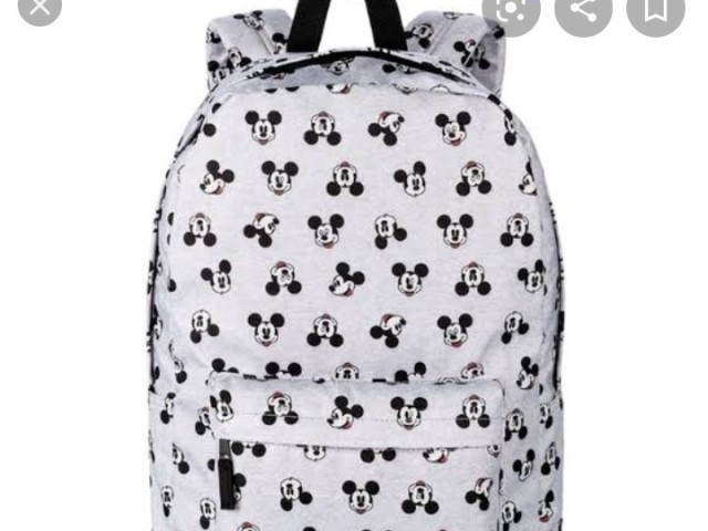 Mochila branca do Mickey