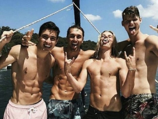 Logan, Gui, Nick e Henri