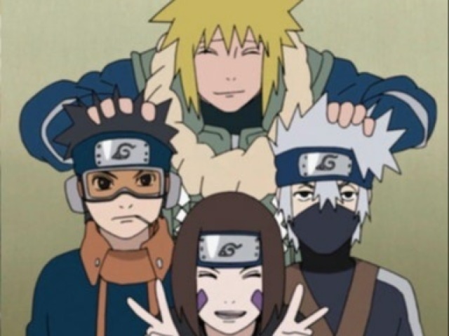 Minato, Kakashi, Rin, Obito