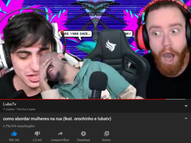 Via vídeo no YouTube