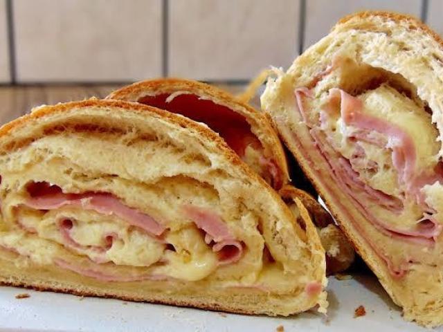 Pão com presunto