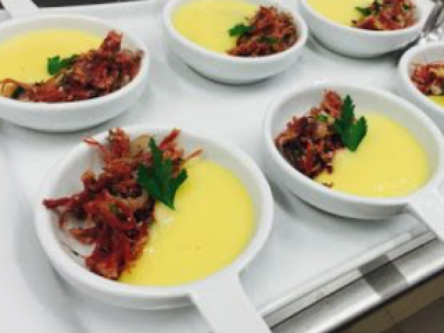 Polenta com carne seca