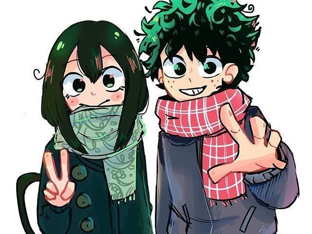 Tsuyu e Deku