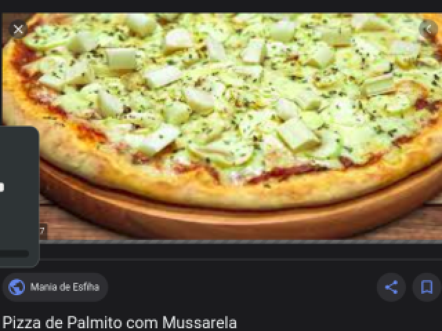 palmito com mussarela