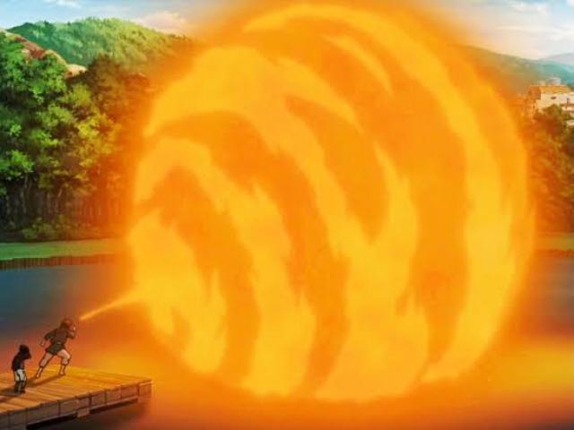 Estilo fogo jutsu bola de fogo