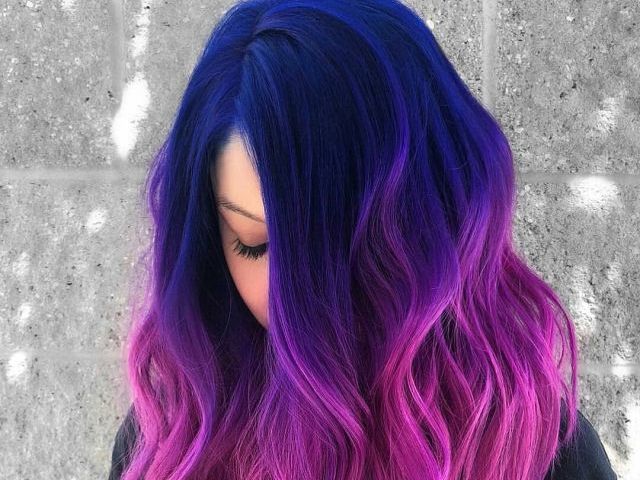 cabelo roxo/rosa