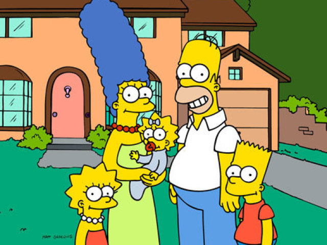 Lisa, Marge, Maggie, Homer e Bart