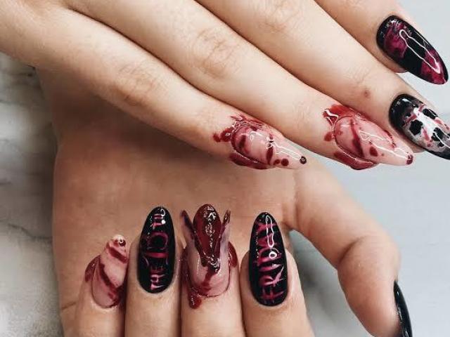 Unhas estilo halloween