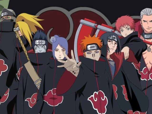 Sasori<Deidara<Hidan<Kakuzu<Yhaike<Nagato<Pain<Itachi<Obito