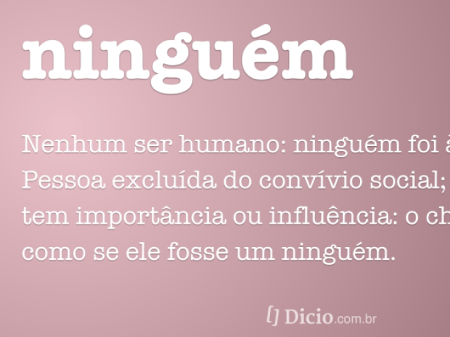 Ninguém