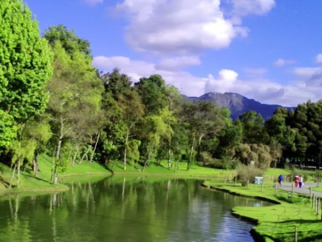 Em um parque bem bonito