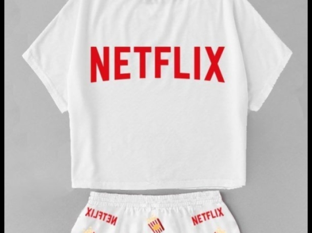 Esse, eu sempre assisto Netflix e AMO MUITO esse pijama ❤️