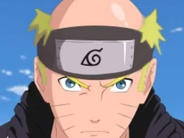 Naruto como seu exemplo de calvície linda, cabeça limpa