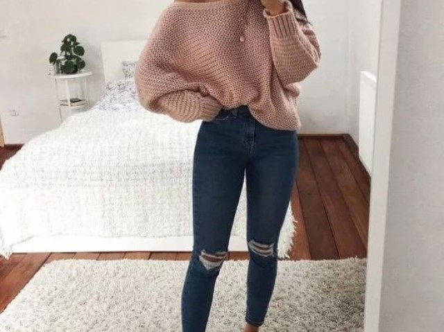 Calça e blusa de lã