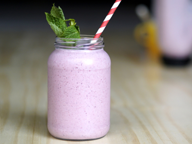 Smoothie de Aveia e Morango