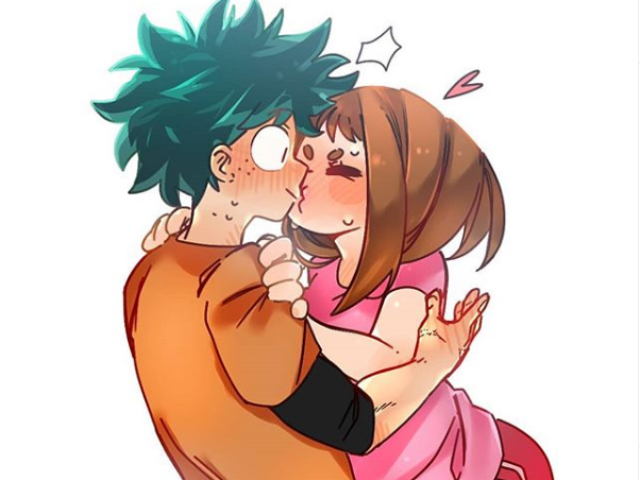 Você: Midoriya, so vai.
Midoriya: Tudo bem, eu vou por causa da Uraraka. *fica vermelho* *uraraka fica vermelha* bom melhor eu ir... Uraraka: Deku *ela corre e beija o Deku* tchau.
Deku: Tc-tchau. *eles vão embora*
Você: Bom, melhor irmos ne?
Tsuyu: Sim, vamos