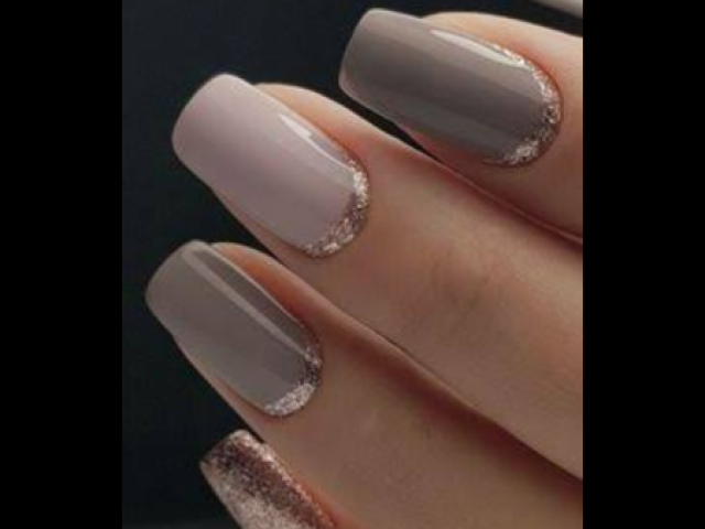Unha com glitter
