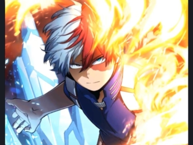 Shoto: Olha.. Eu tenho duas..
Vc: Que bem loco, legal!!
Todoroki: *Cora* Bom, é Gelo e Fogo...
Vc: que legaal!
;)