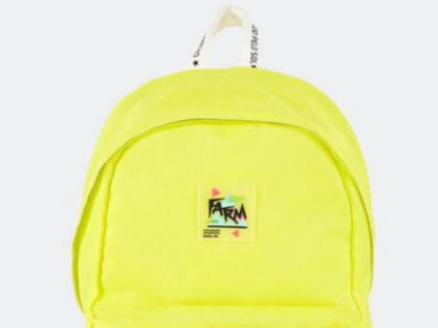 Mochila amarela neon