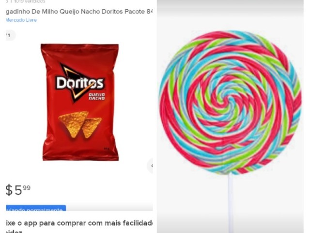 Doritos e pirulito