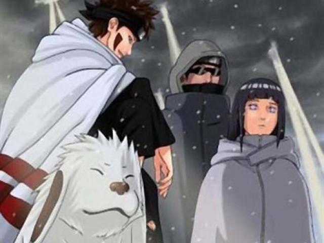 Kiba Inuzuka, , Hinata Hyūga e Shino Aburame.