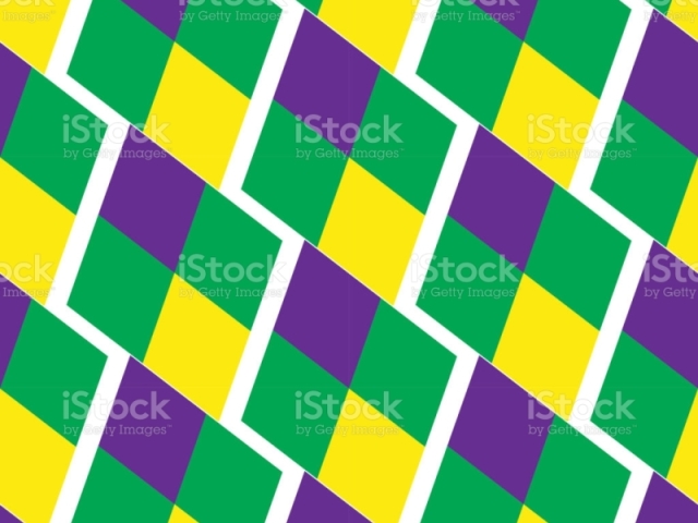 Roxo, amarelo e verde