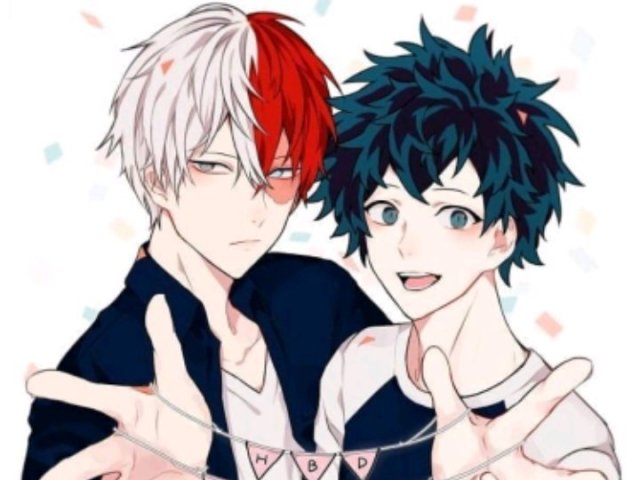 Todoroki e Deku.