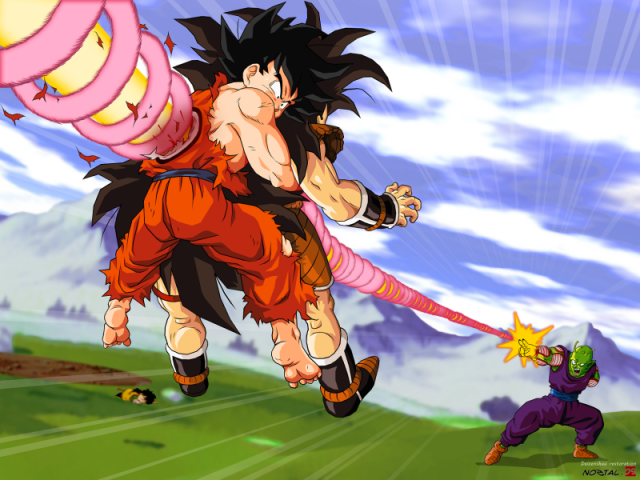 O Makankosappo do Piccolo para acabar com Raditz e consequentemente Goku.