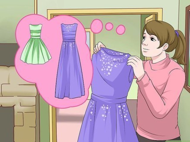 De um jeito "feminino" ( vestidos, saias e talvez decote ).
