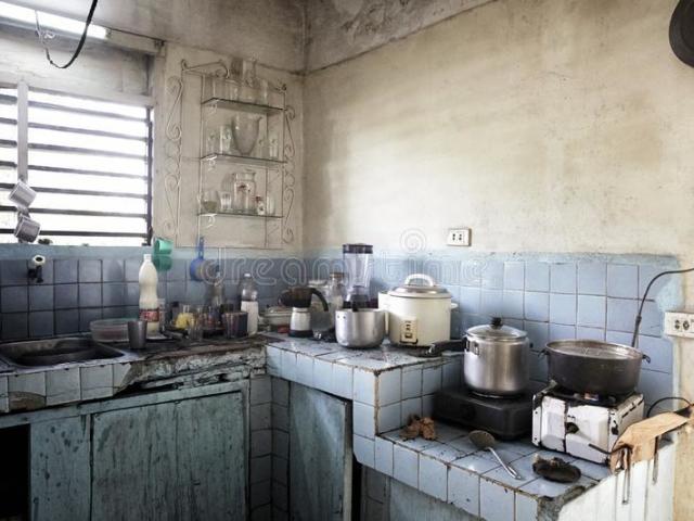 Cozinha de baixa renda