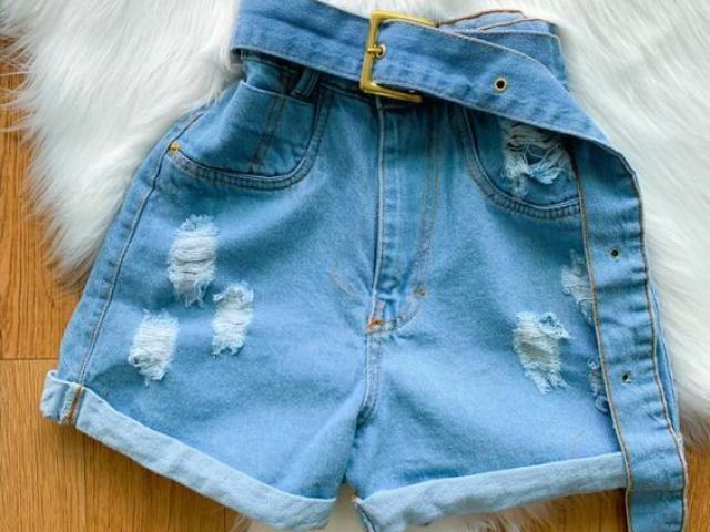 shorts jeans cintura alta