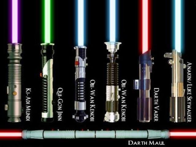 Qual seria a cor do seu sabre de luz no universo Star Wars?