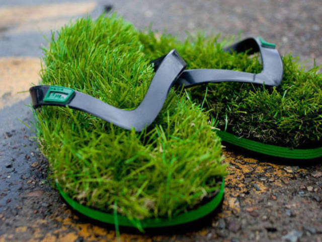 Chinelo campo de futebol do Flamengo