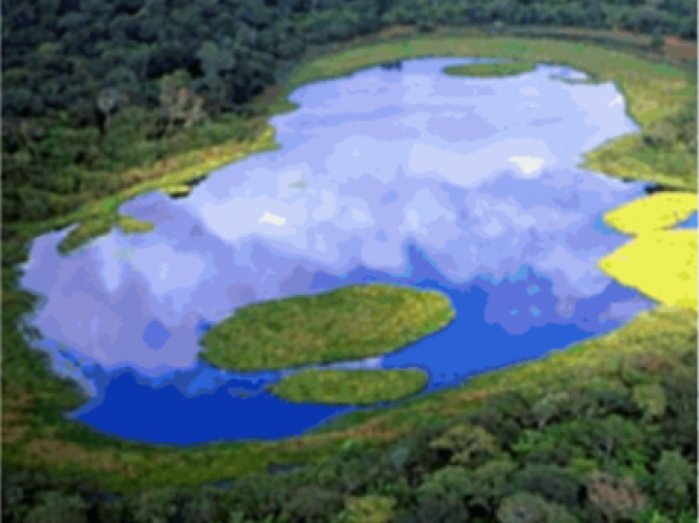 Baía são lagos de porte grande e de formatos arredondado, recebem águas dos campos e de vazantes que deságuam em períodos de enchente no Pantanal.