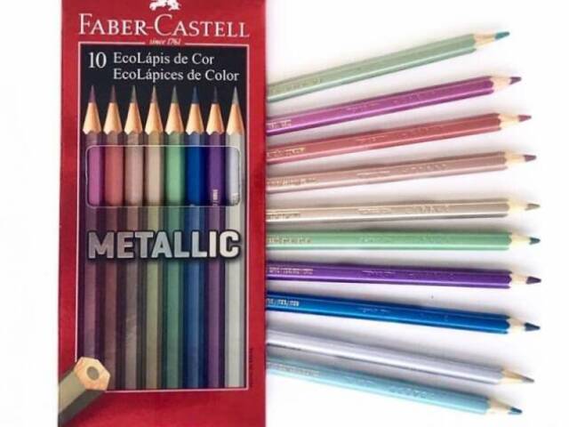 Lápis de cor metálico (faber castell)